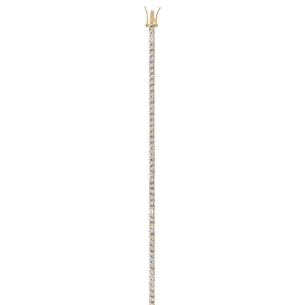 Kate Rivi&amp;Egrave;re Bracelet in 3mm Lab White Sapphire, 18k Gold Vermeil