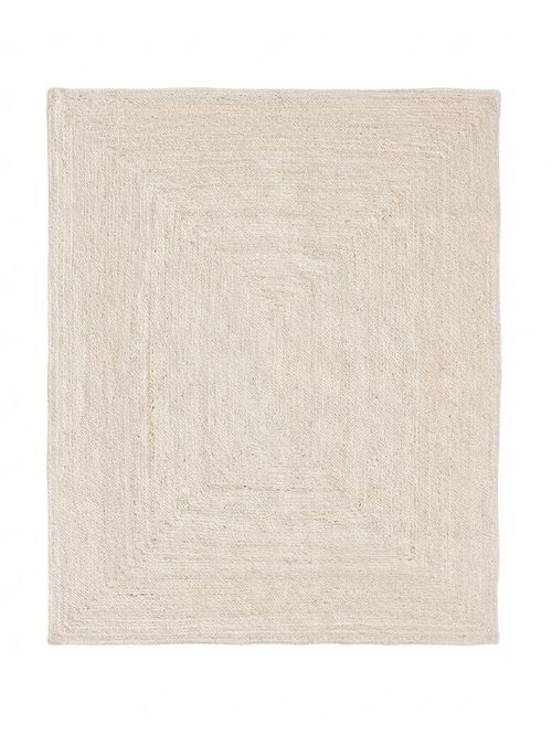 Aftas Rectangular Bleached Jute Rug