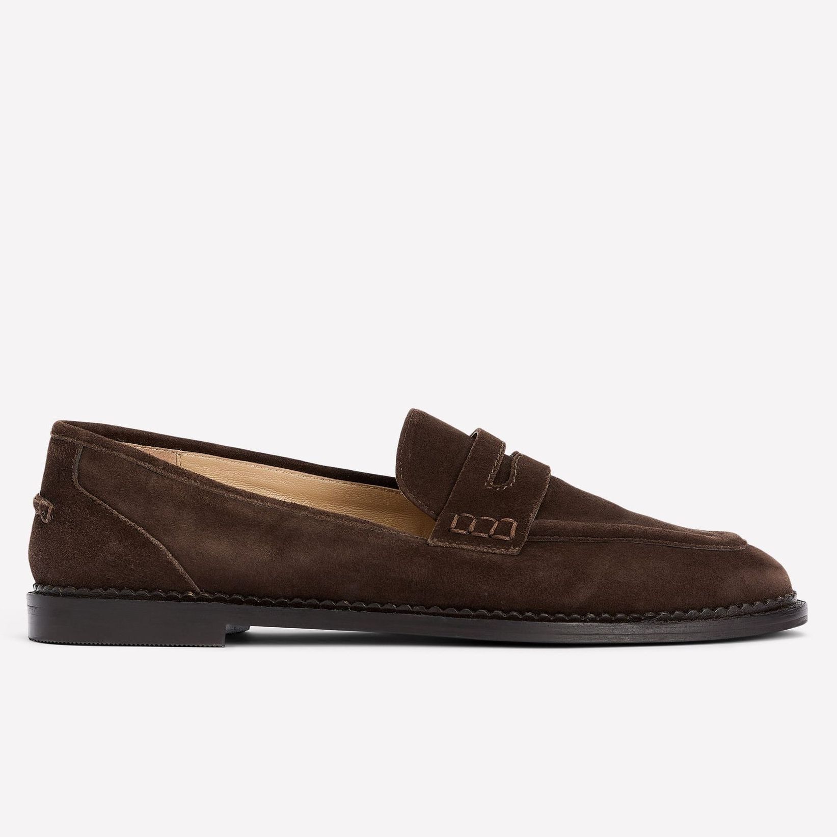 Nya Penny Loafers-Bitter Chocolate Suede
