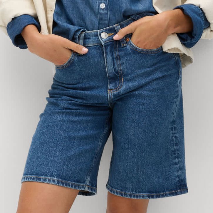 Pure Cotton High Waisted Bermuda Short