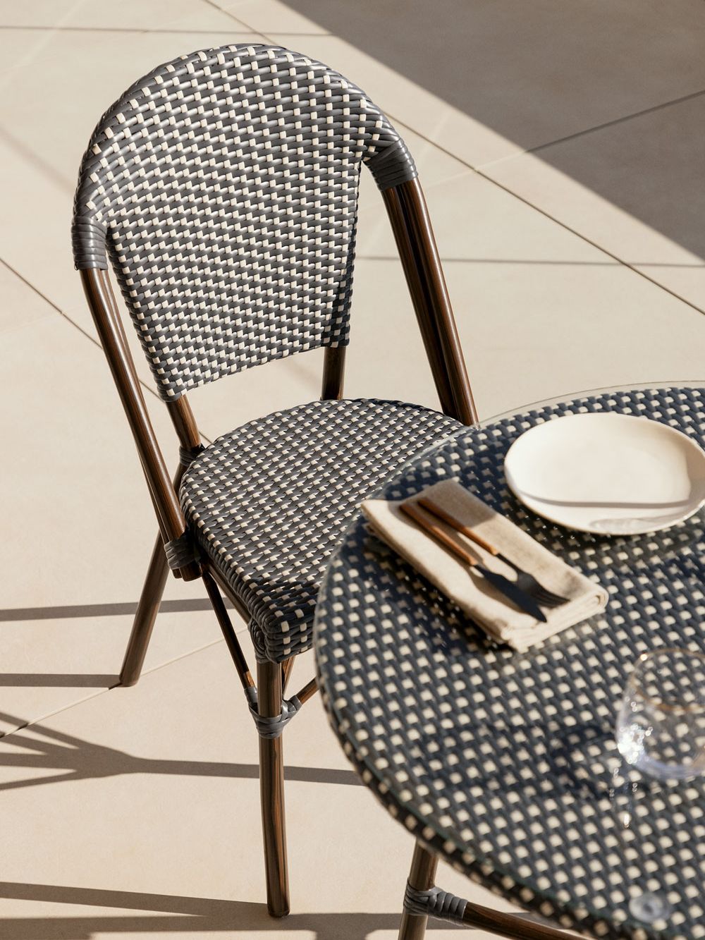 Brielle Bistro Stackable Aluminum Garden Chair