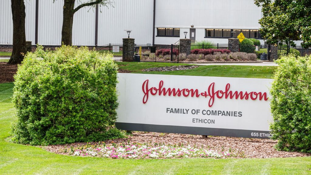 Outside of a Johnson &amp;amp; Johnson manufacturing plant