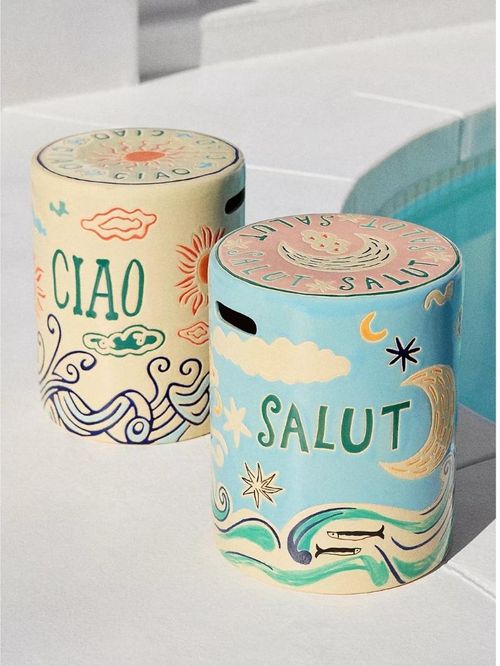 Festa Outdoor Ceramic Stool