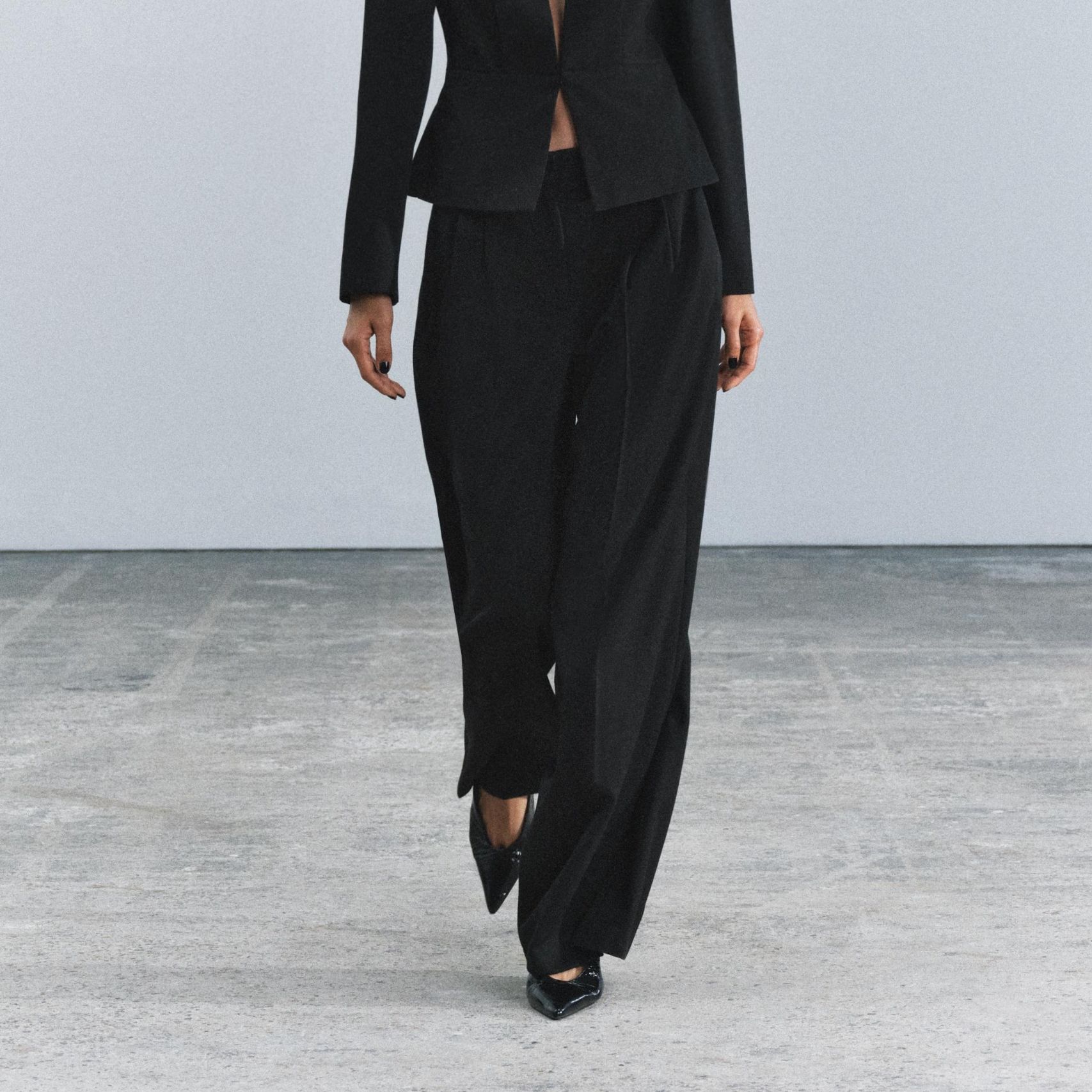 Zw Collection Pleated Trousers - Black - Xs