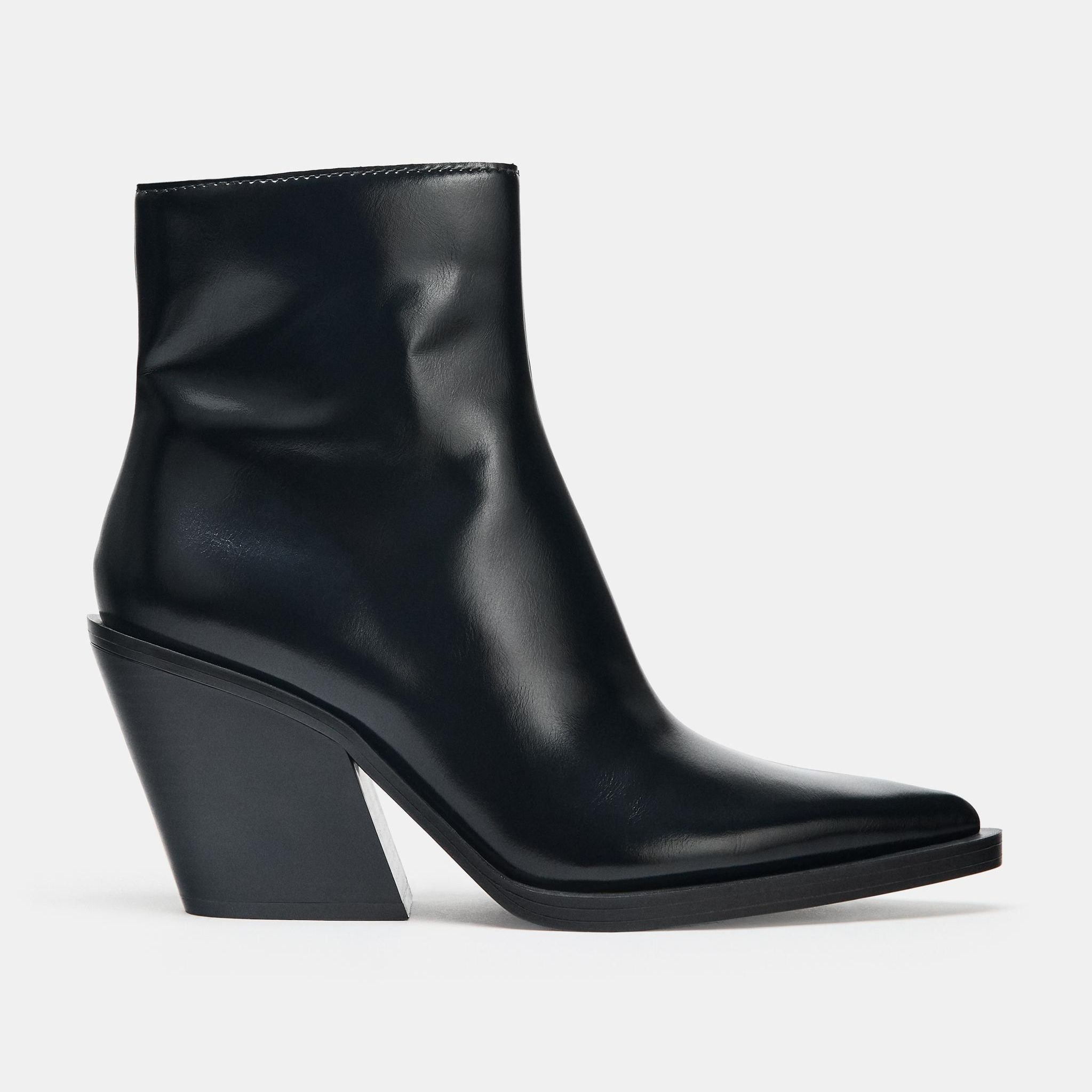 Cowboy Heel Ankle Boots