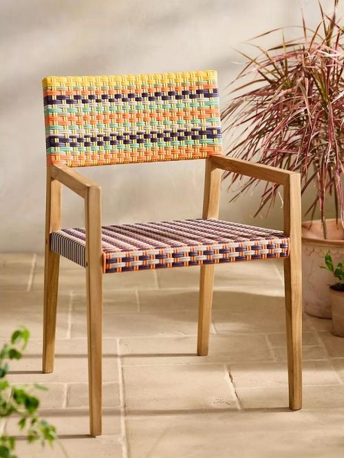 Terrain Havana Wicker & Teak Dining Chair