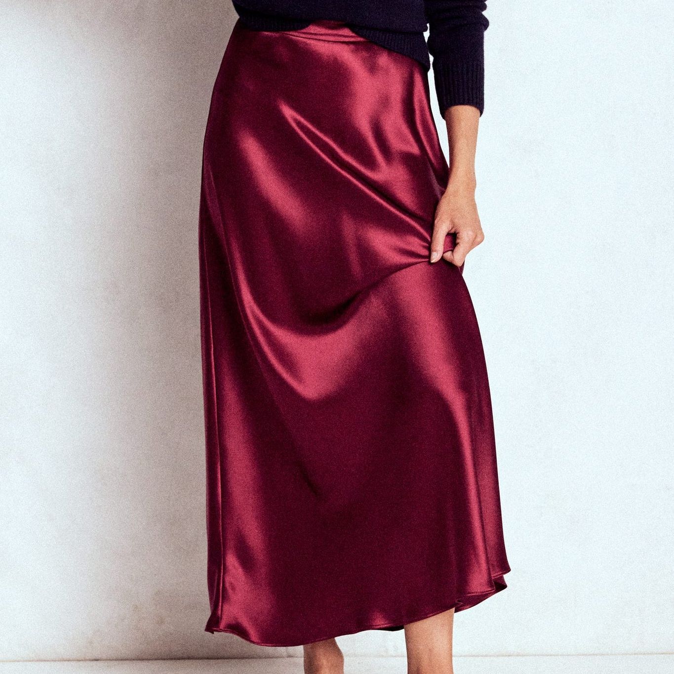 Bias Cut Slip Skirt-Port