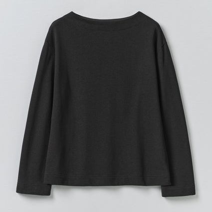 Mock Neck Cotton Hemp Sweater | Dark Charcoal