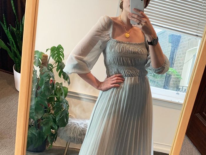 black bridesmaid dresses mismatched Rent ASOS DESIGN Baby Doll Ruched Bust Maxi Dress In Turquoise main image 1