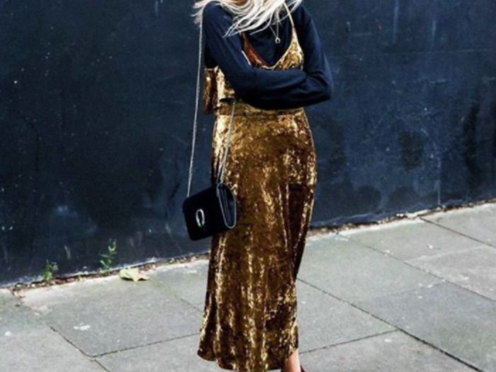 urban outfitters gold dress Motel Zeyana Unlined Gold Sequin Mini Dress