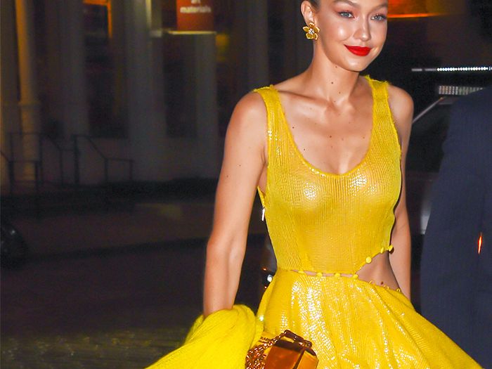 white christmas dresses Satin Yellow Celebrity Prom Dress with Plunging V-neckline – loveangeldress