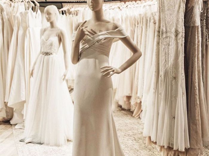 white christmas dresses Vintage Ivory Beaded Wedding Dress in Petite – WearMyWardrobeOut main image 1