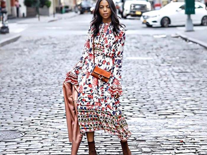 slim fit dress slacks Womens Floral Maxi Dresses main image 1