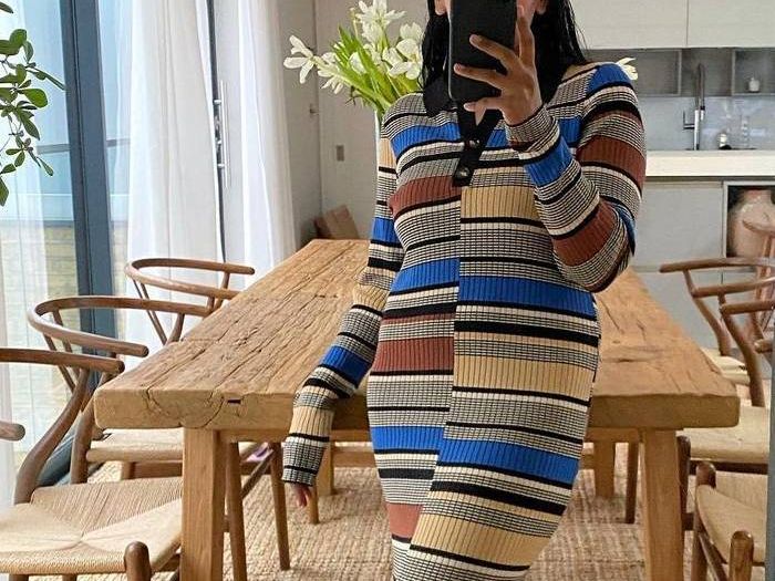 princess polly baby blue dress 25 High-Street Dresses You Can Actually Wear in Winter