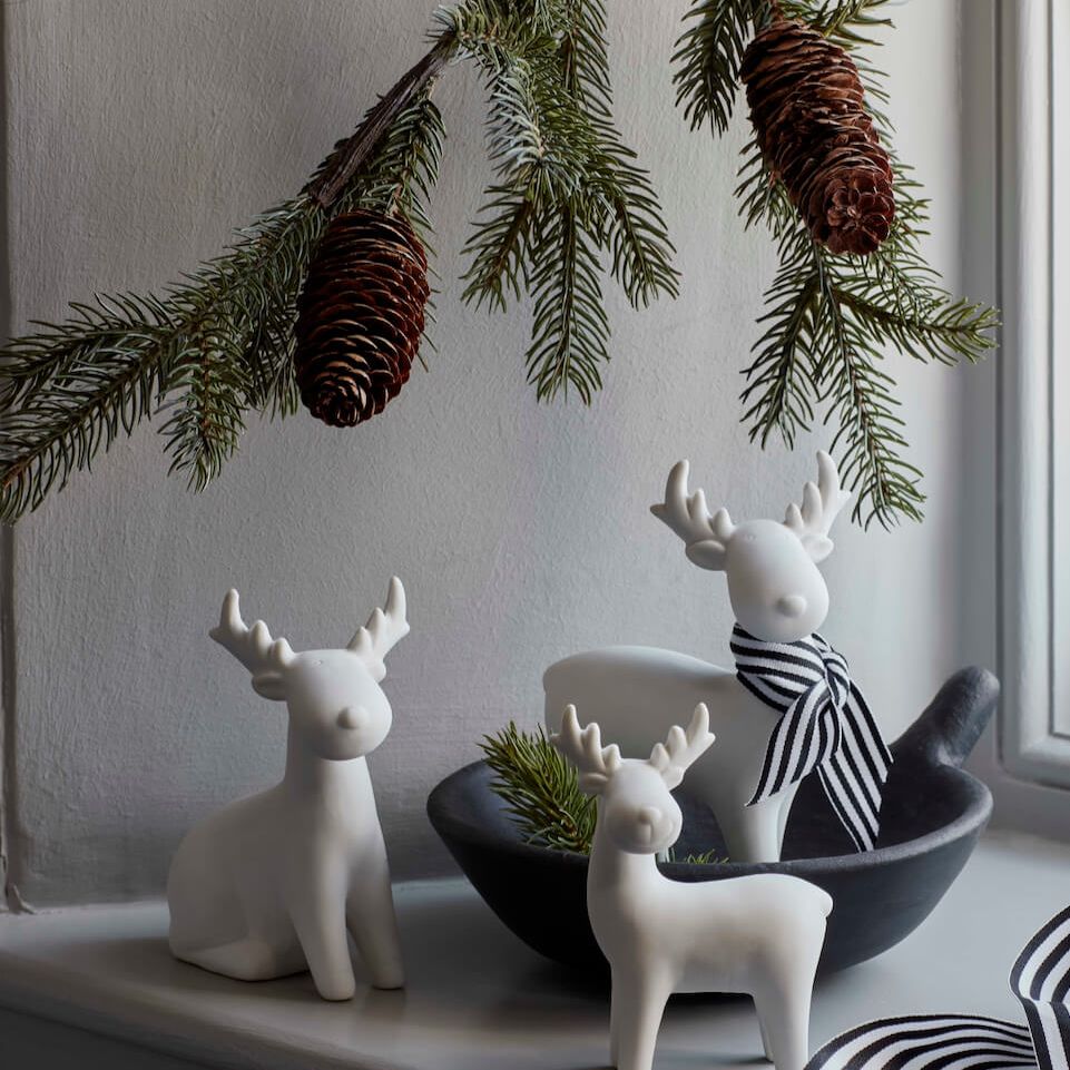 Set of 3 Ceramic Reindeer