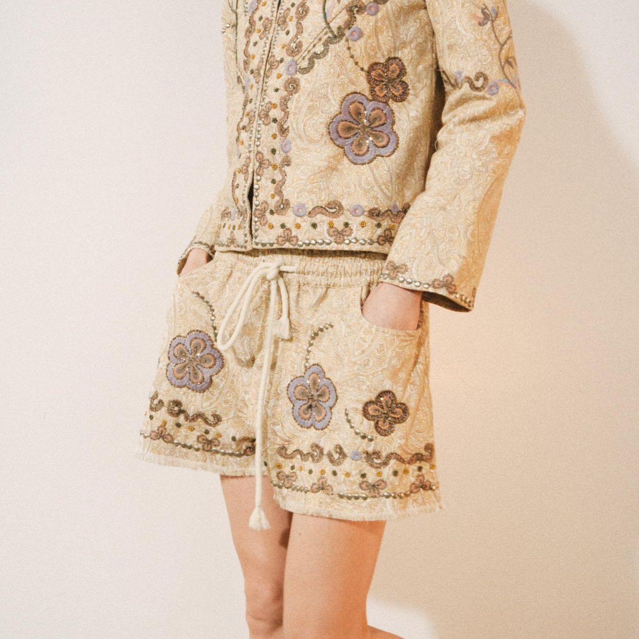 Zw Collection Embroidered Shorts - Multicoloured - Xs