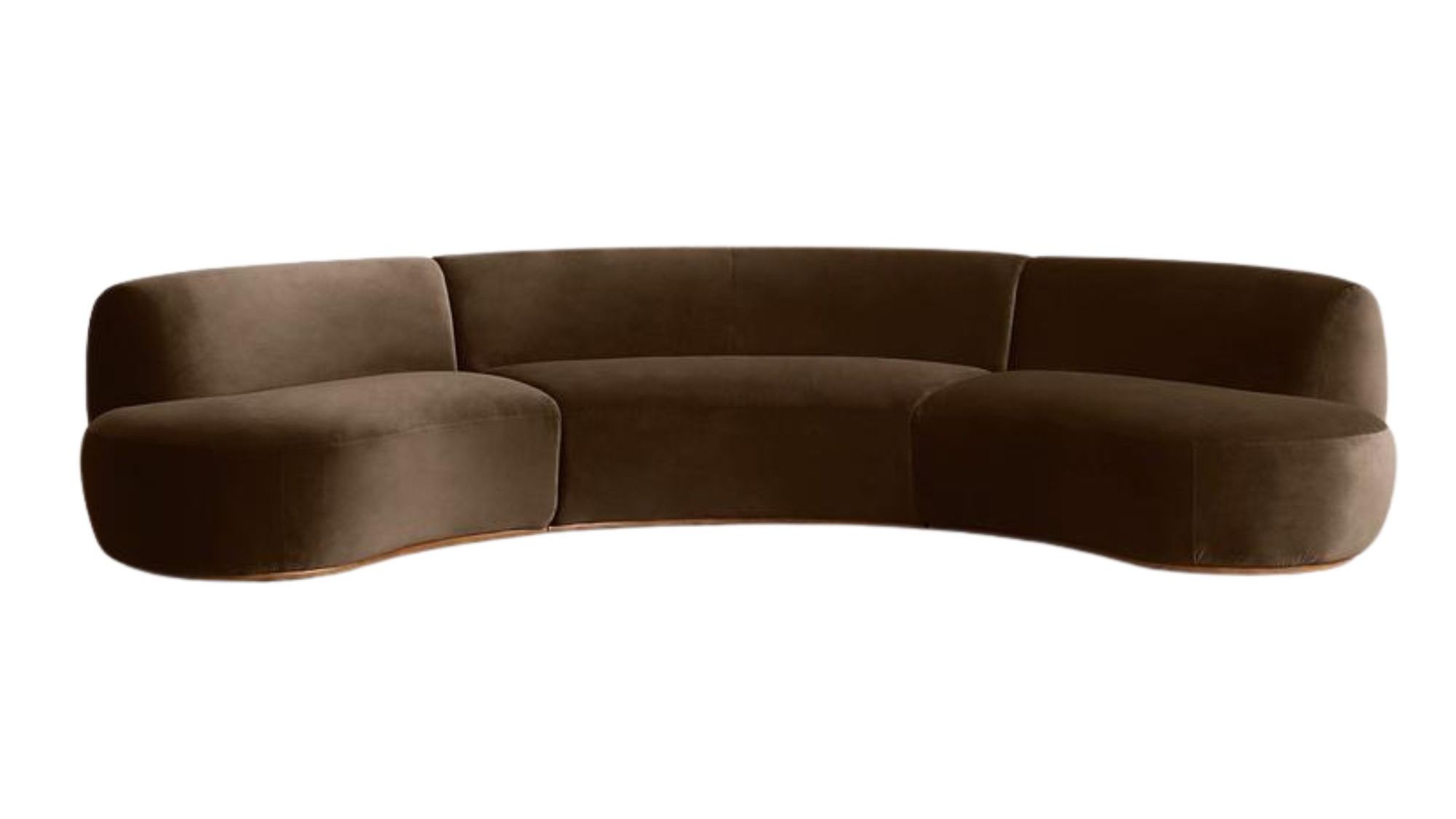 Soho Home, Aline Serpentine Modular Four-Seater Sofa in Velvet