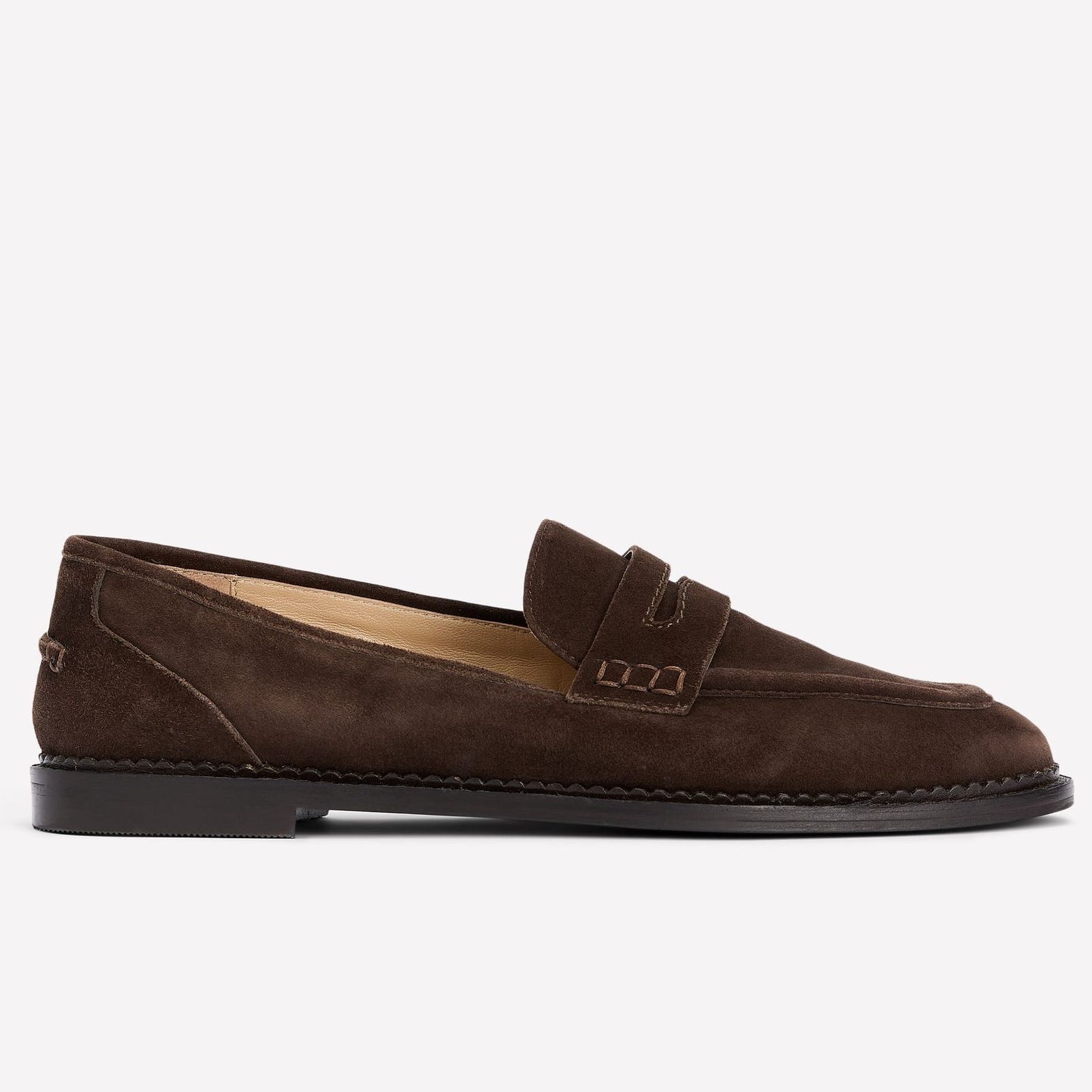 Nya Penny Loafers-Bitter Chocolate Suede