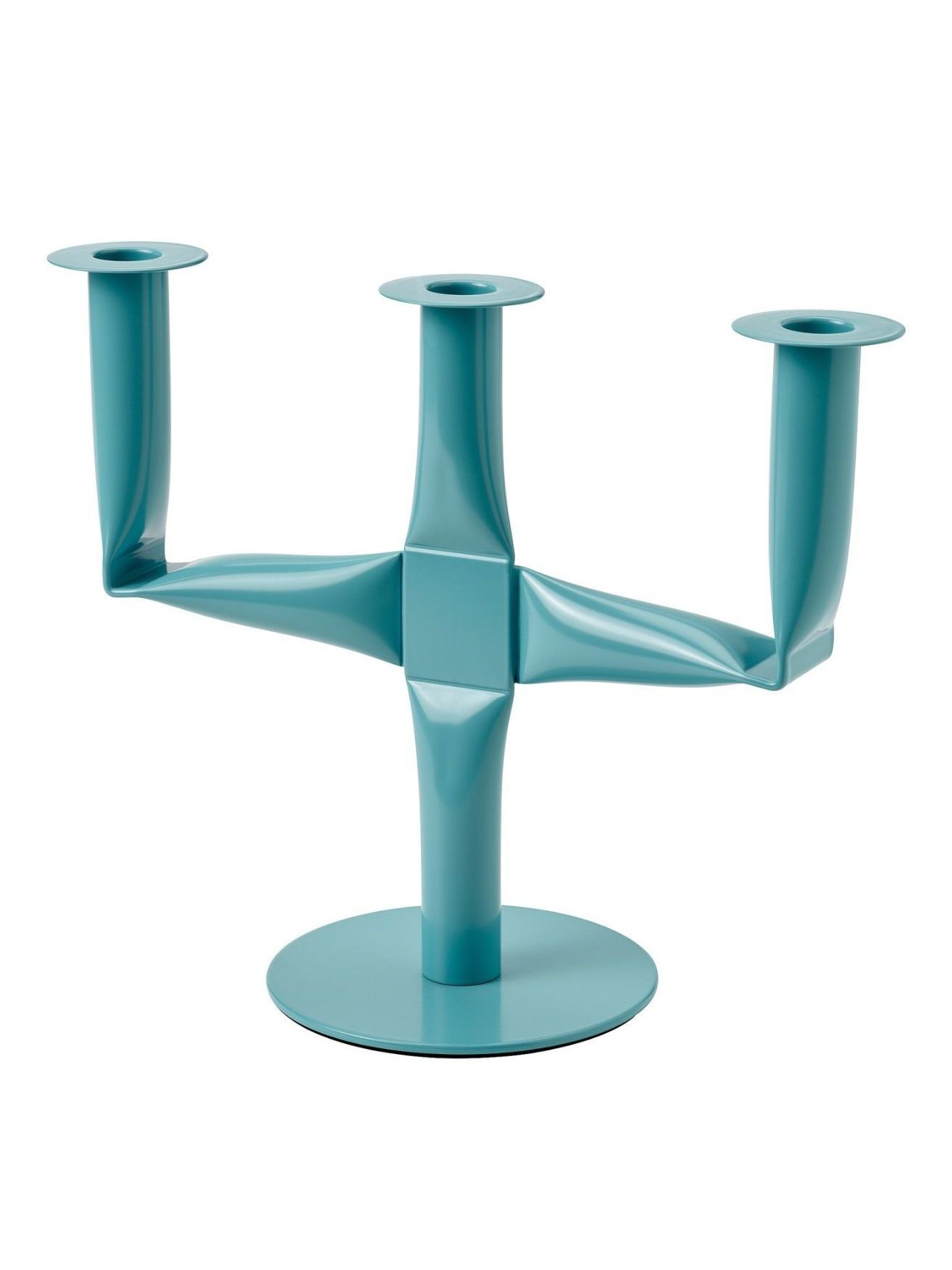 IKEA, Vinterfint Candlestick - for 3 Candles Turquoise 23 Cm