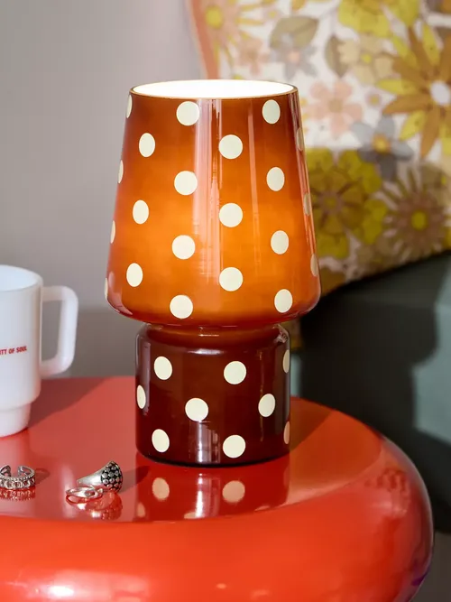 Polka Dot Little Glass Lamp