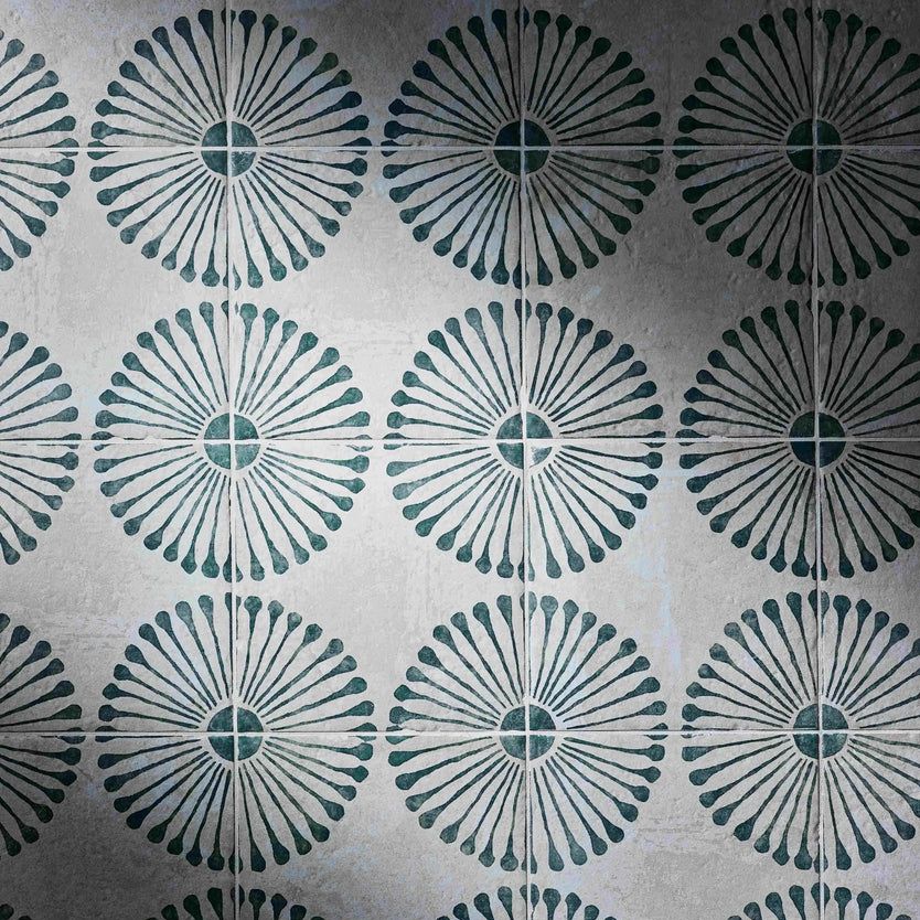 Havana Nights Fan Green 20cm X 20cm