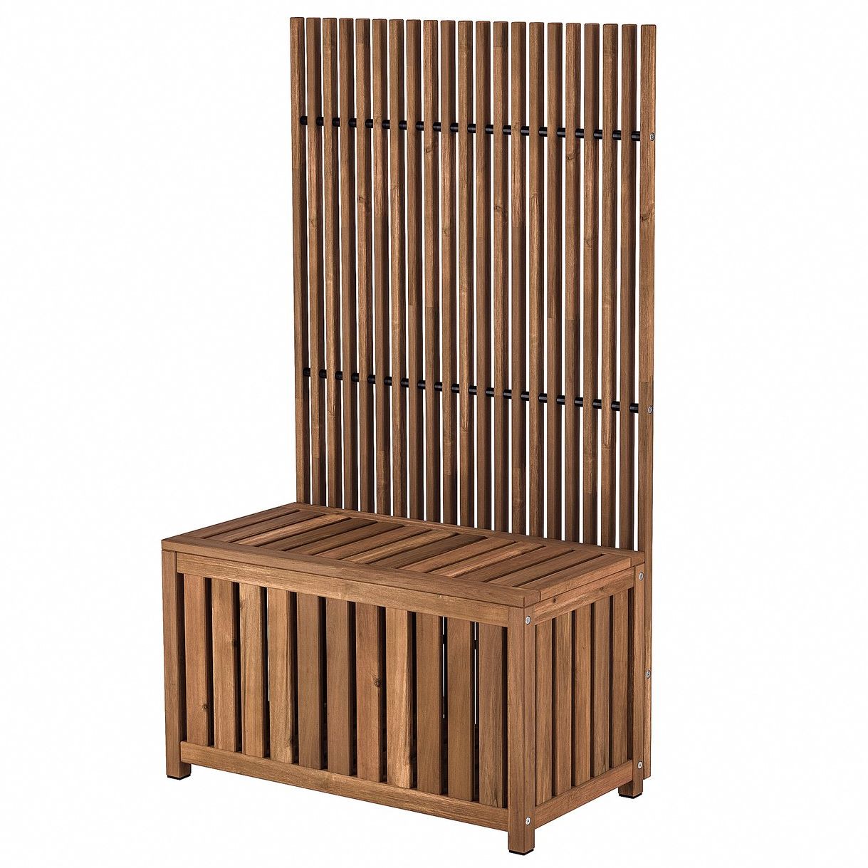 N&amp;Auml;mmar&amp;Ouml; Storage Box and Privacy Screen - Outdoor/light Brown Stained 31 1/2x26 3/4x55 1/8 "