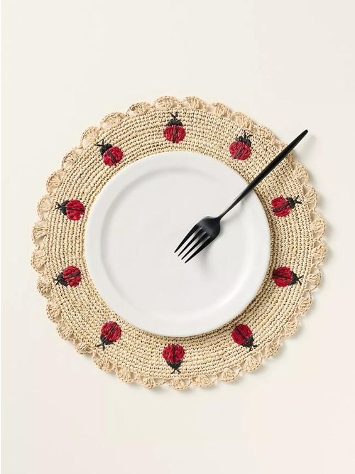 Handwoven Ladybug Placemat