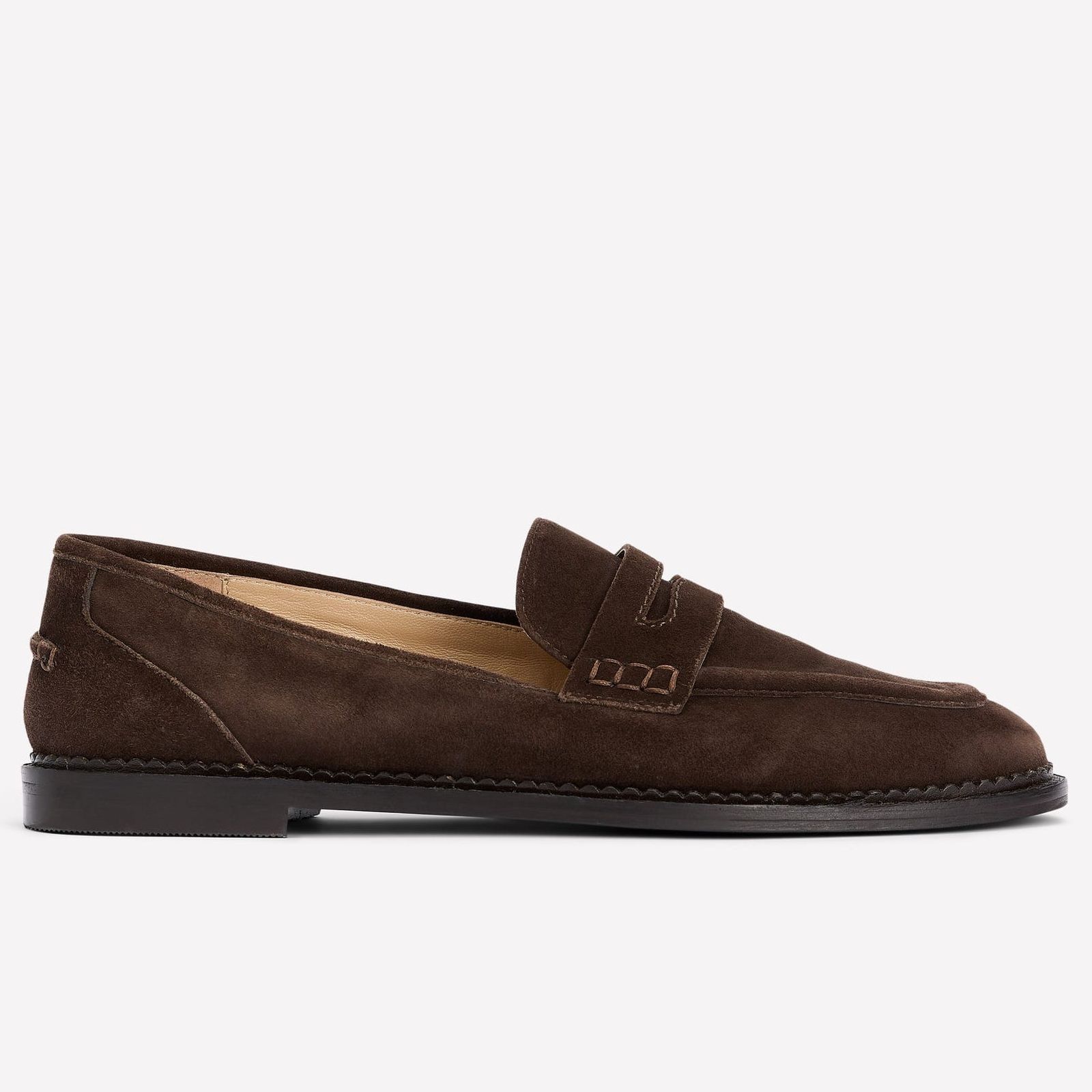 Nya Penny Loafers-Bitter Chocolate Suede