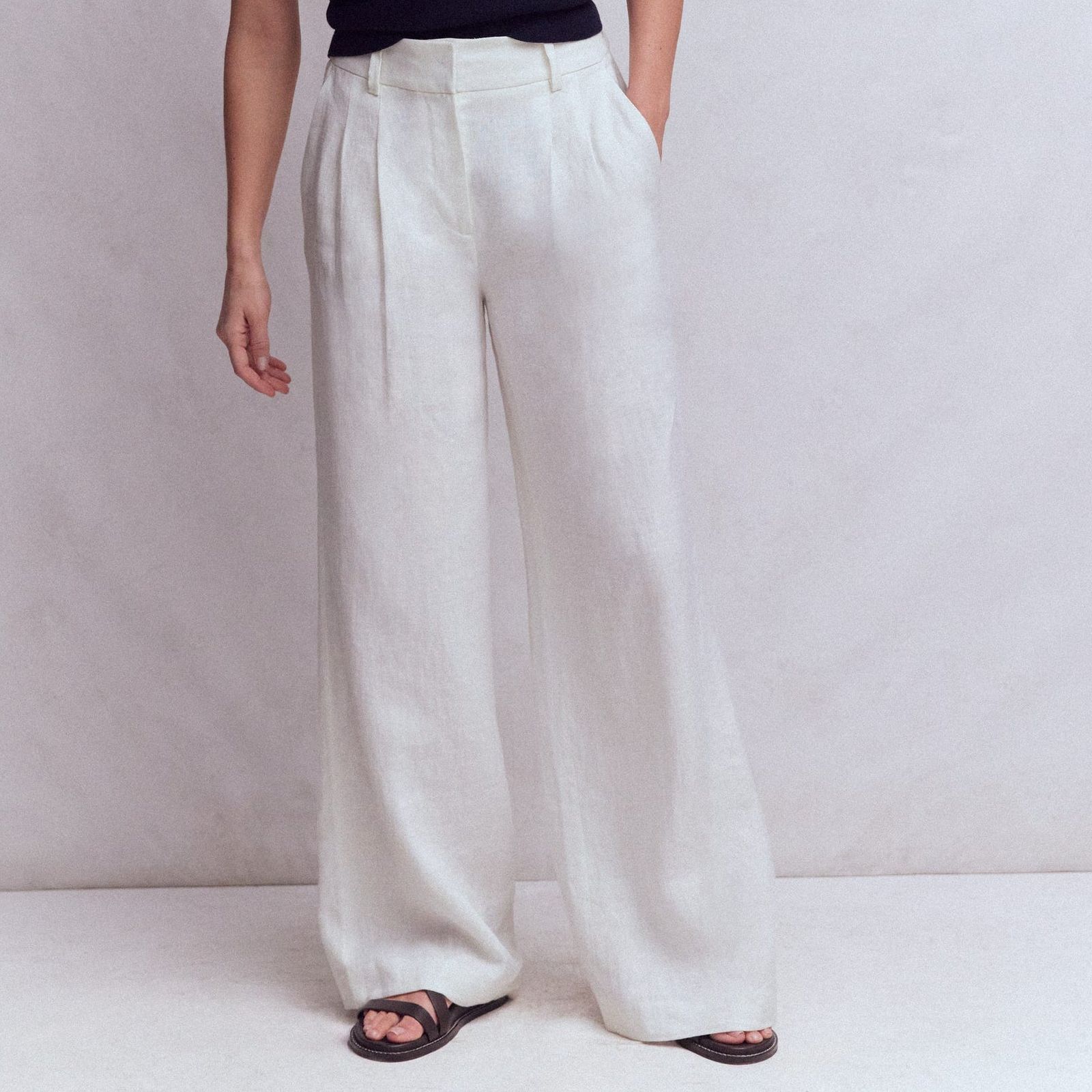 Kensington Linen Trousers-White