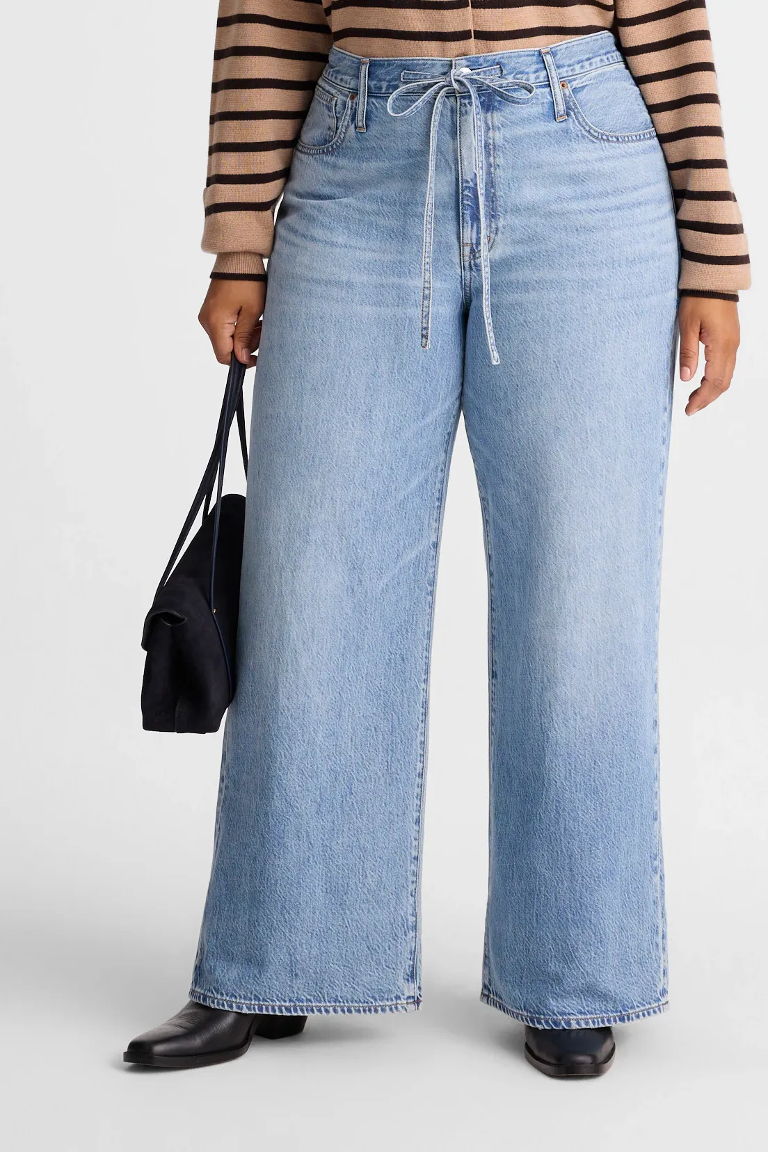 The Plus Ultimate Wide-Leg Jean in Airy Denim
