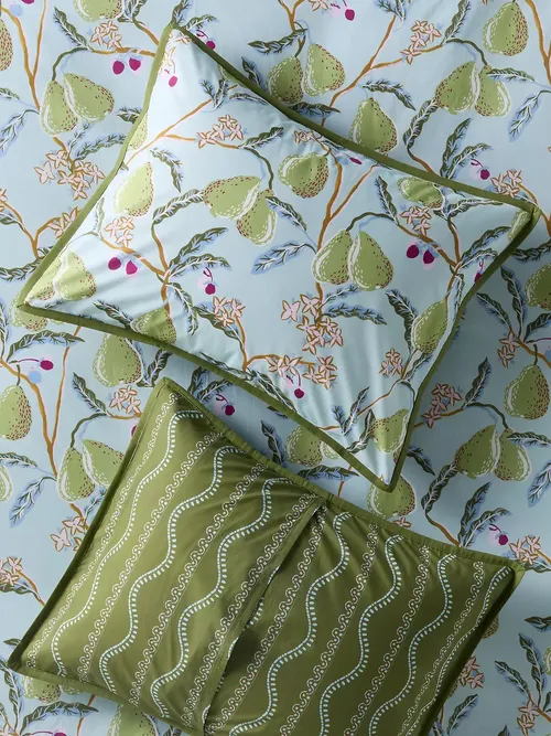 The  Cotton Printed Percale Pillowcases - Set of 2