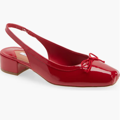 Steve Madden, red slingback heels