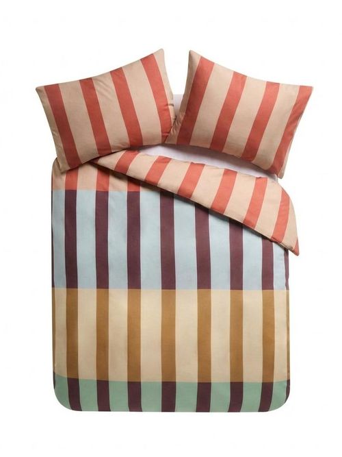 Rust Terri 180 Thread Count Duvet Cover and Pillowcase Set