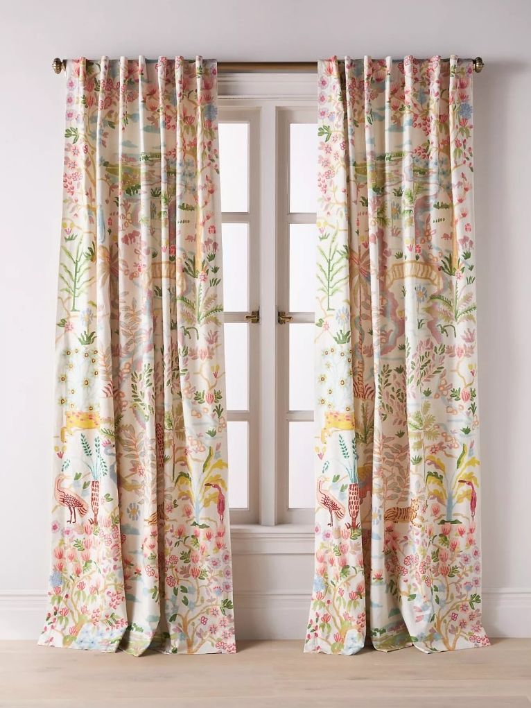Tales Menagerie Cotton Printed Curtain