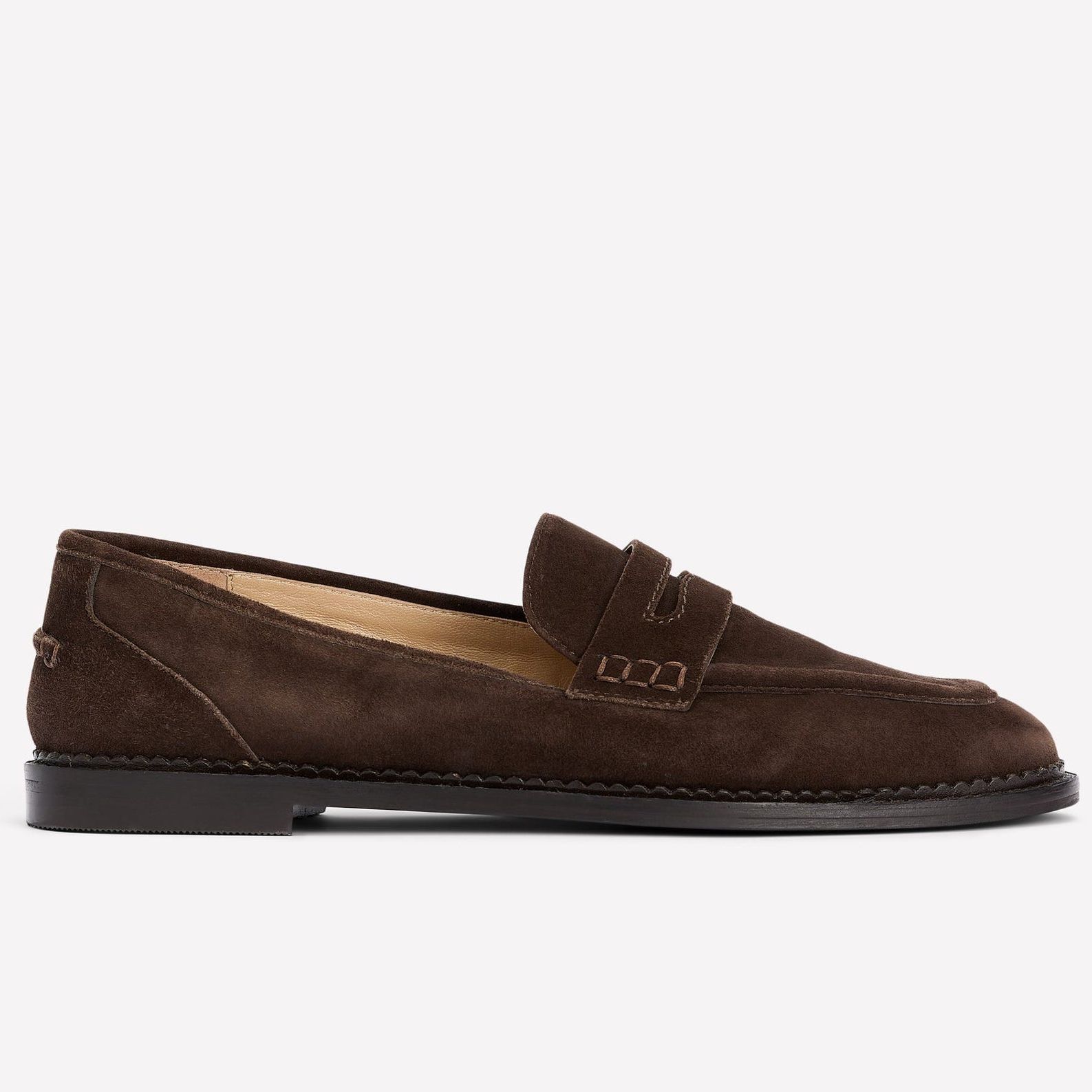 Nya Penny Loafers-Bitter Chocolate Suede