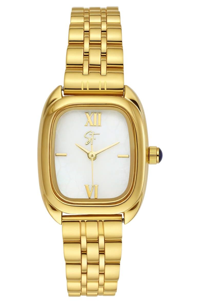 18k Gold Plate Bracelet Watch, 12.7mm X 25.4mm