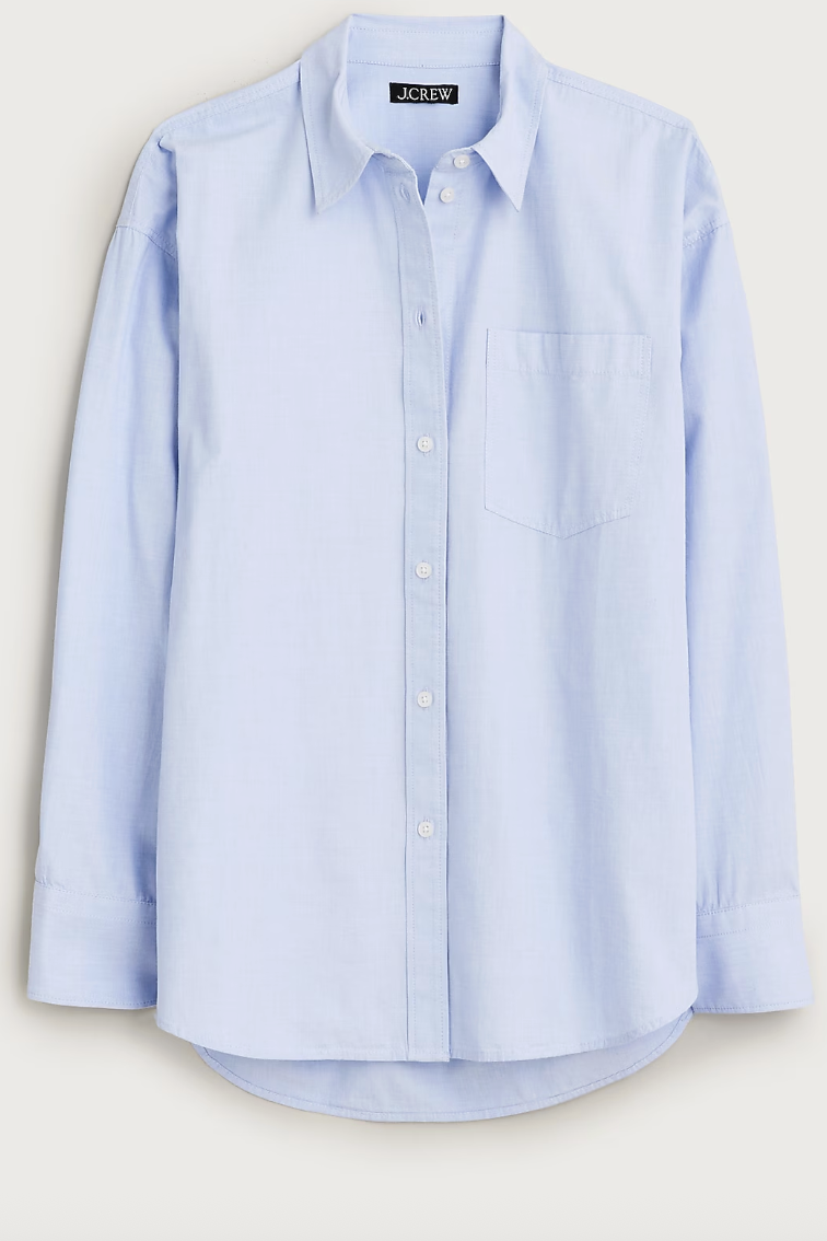 J.Crew, &amp;Eacute;tienne Oversized Shirt in Lightweight Oxford
