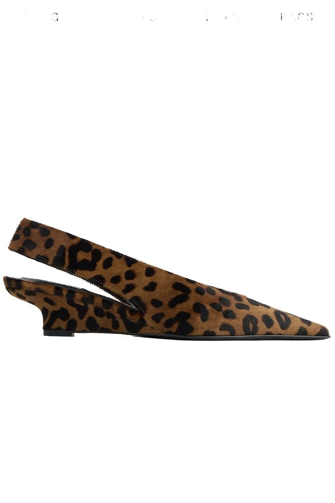 Toteme, 40mm Printed Pony Hair Slingback Pumps