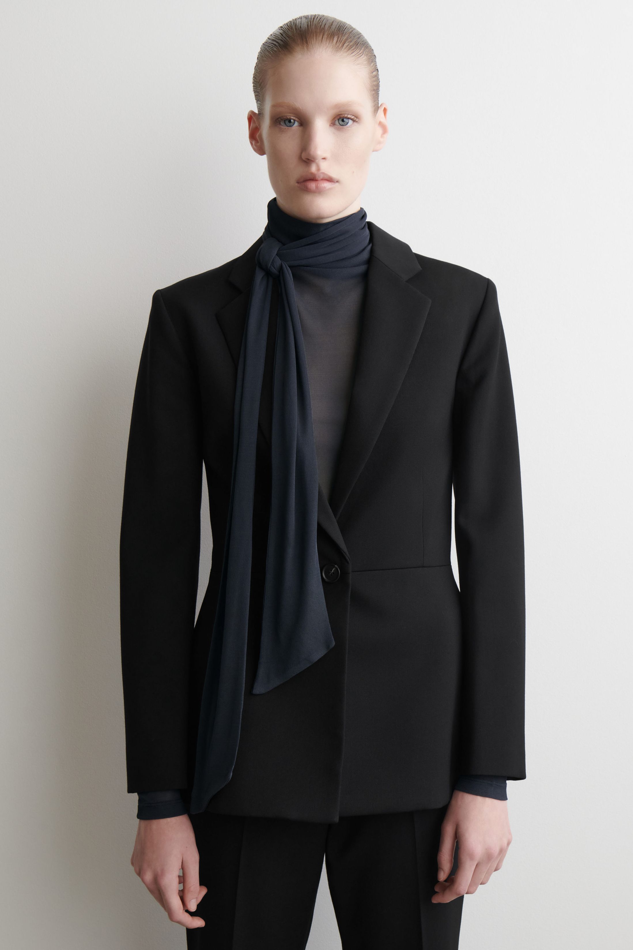 Scarf-Detail Silk Top