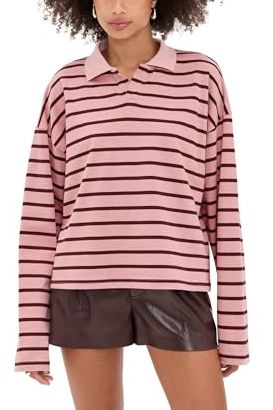 Lioness Women's Rebels Jersey, Burgundy Blush Stripe, S