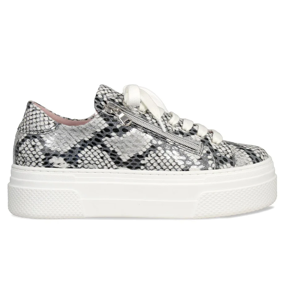 Sole Bliss, Snake Print Platform Trainers
