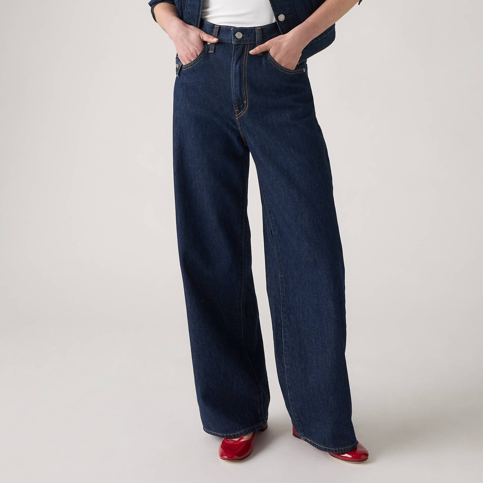 Levi's blue baggy denim jeans