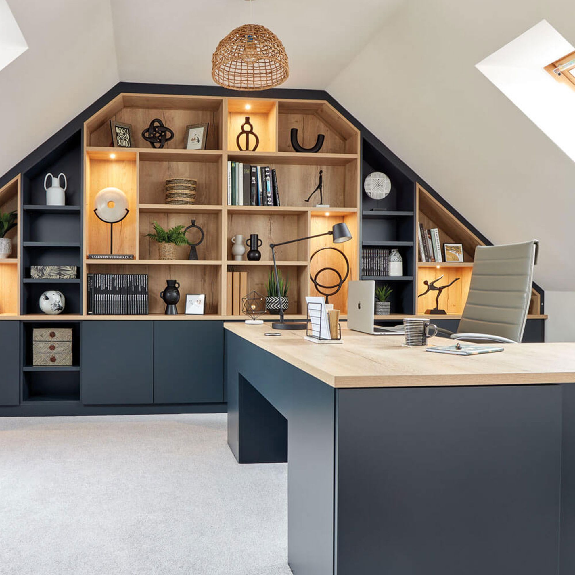 home office with table