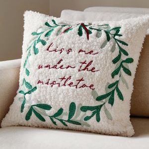 Mistletoe Wreath Embroidered Multi Cushion
