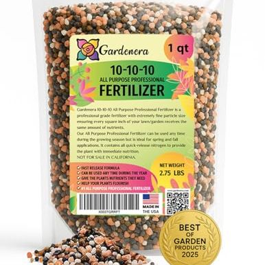 &amp;#119809;&amp;#119812;&amp;#119826;&amp;#119827;&amp;#119826;&amp;#119812;&amp;#119819;&amp;#119819;&amp;#119812;&amp;#119825; 10-10-10 Plant Fertilizer Slow Release | 10 10 10 All Purpose Fertilizer for Fruit Trees, Evergreens, Vegetables, Arborvitae, Fig Trees, Shrubs, Pines, Oaks, Flowers [1 Quart]