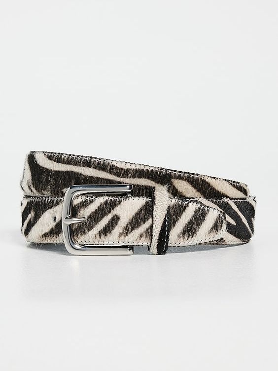 Tibi Classic Pony Hair Leather Belt
