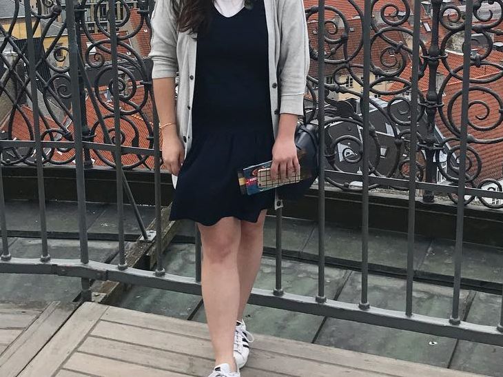 short black dress with white sneakers itsclaudiajo on LTK