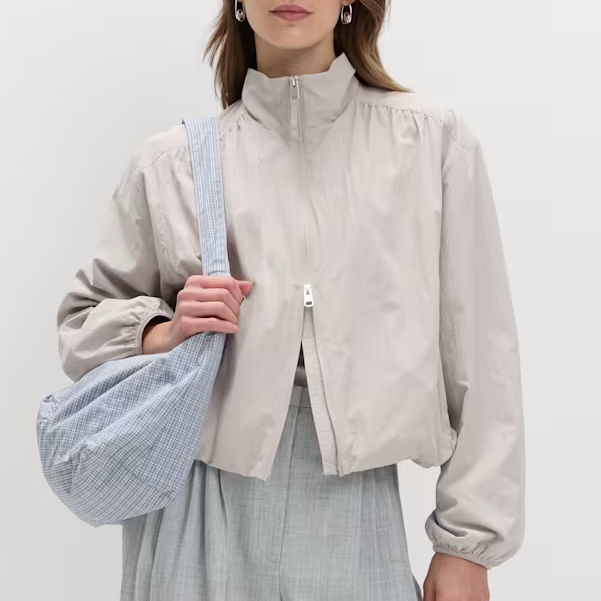 M&amp;amp;S, Funnel Neck Gathered Jacket