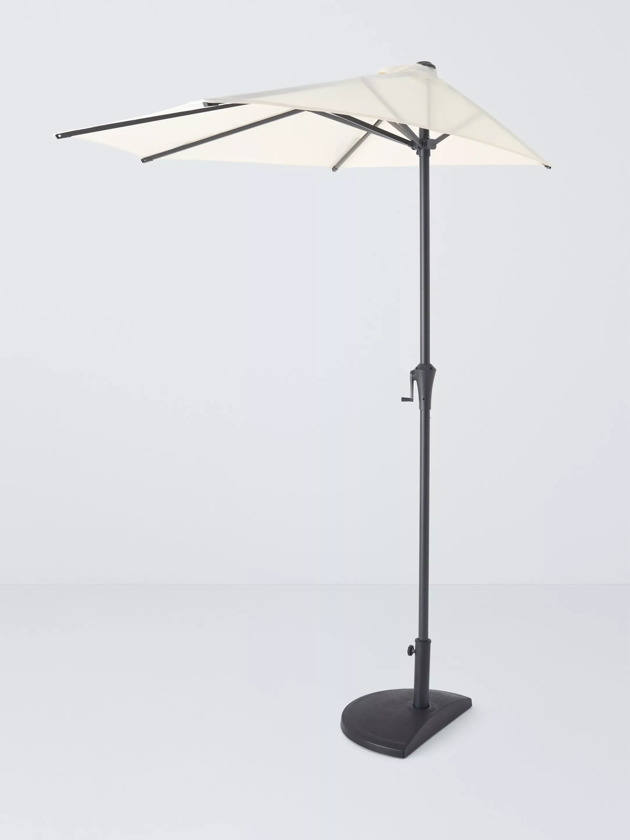 John Lewis Freestanding Balcony Parasol &amp;amp; Base Weight, 2.4 X 2.7m, Oyster, Oyster