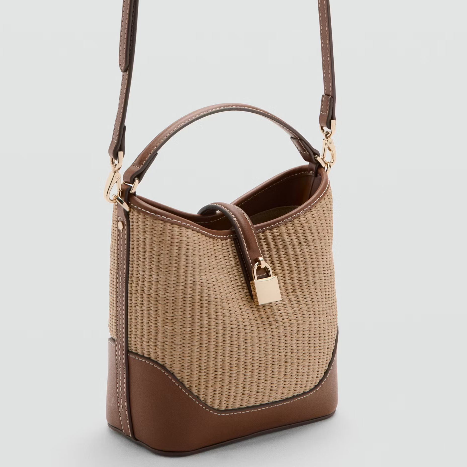 Mango, Wicker Bucket Bag